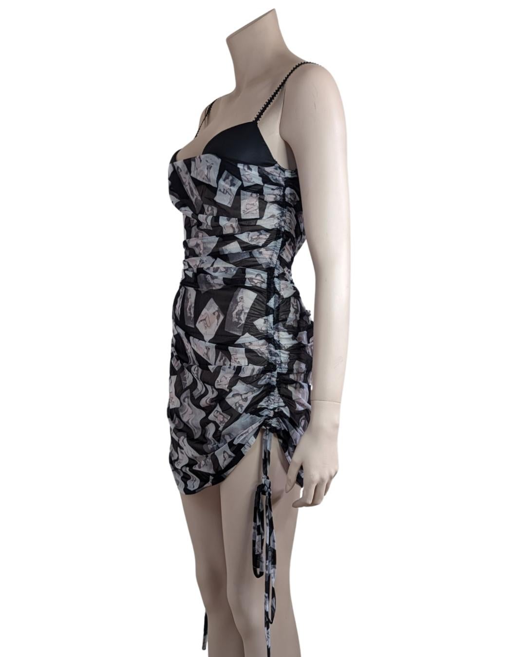 La Perla Black Label Bettie Page Mesh Dress In Excellent Condition For Sale In GOUVIEUX, FR