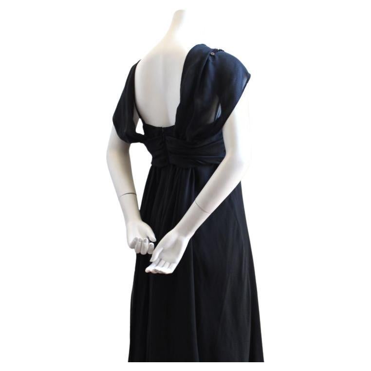 Women's LA PERLA black silk dress with beaded neckline - new with tags For Sale