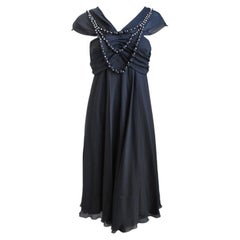 LA PERLA black silk dress with beaded neckline - new with tags