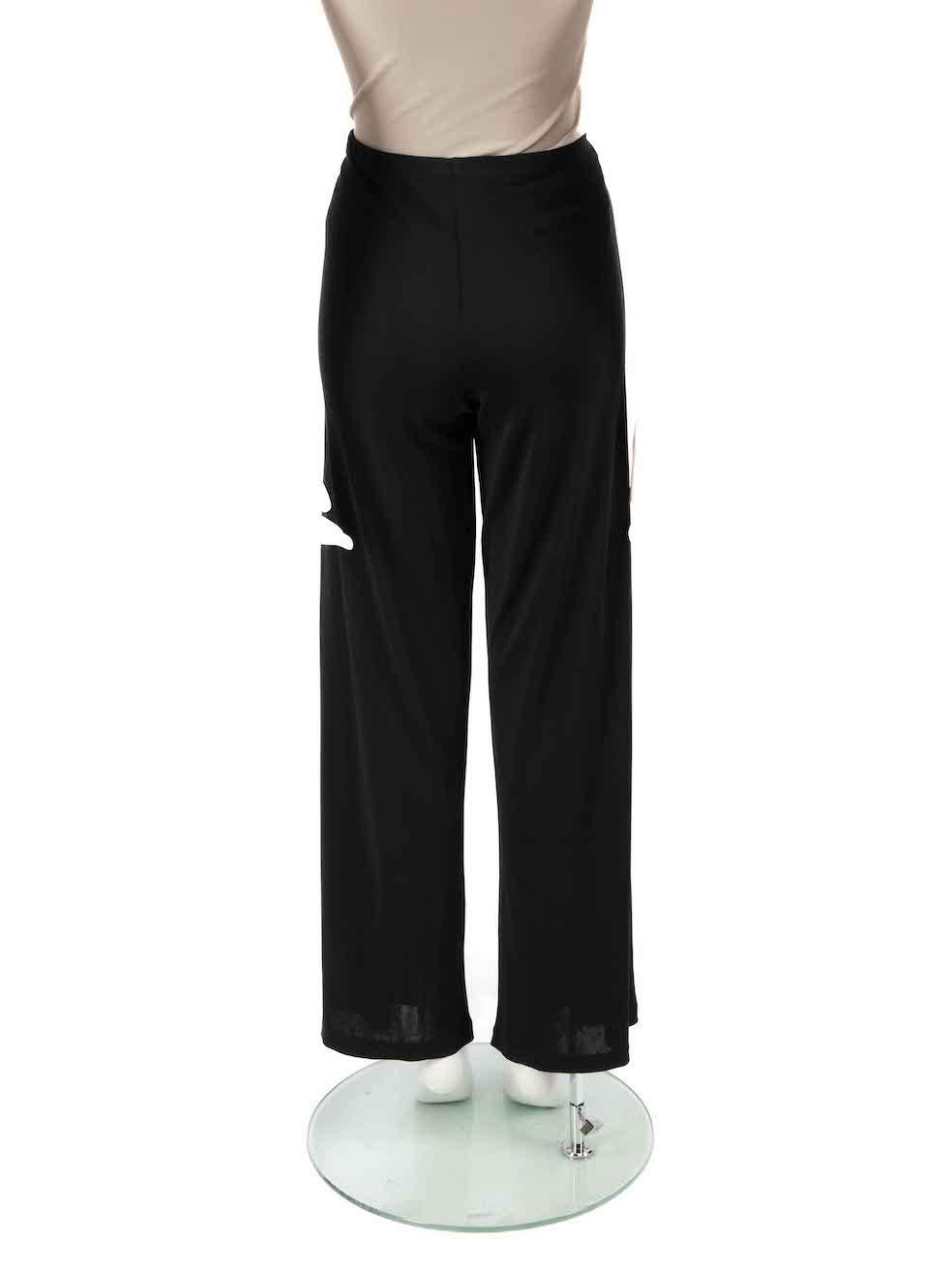 La Perla Black Wide Fit Trousers Size XL In Good Condition For Sale In London, GB