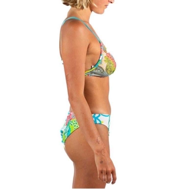 La Perla  Maillot de bain à séquences multicolores bleu Excellent état - En vente à New York, NY
