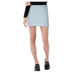 La Perla Blue Wool Mini Skirt Size XXS
