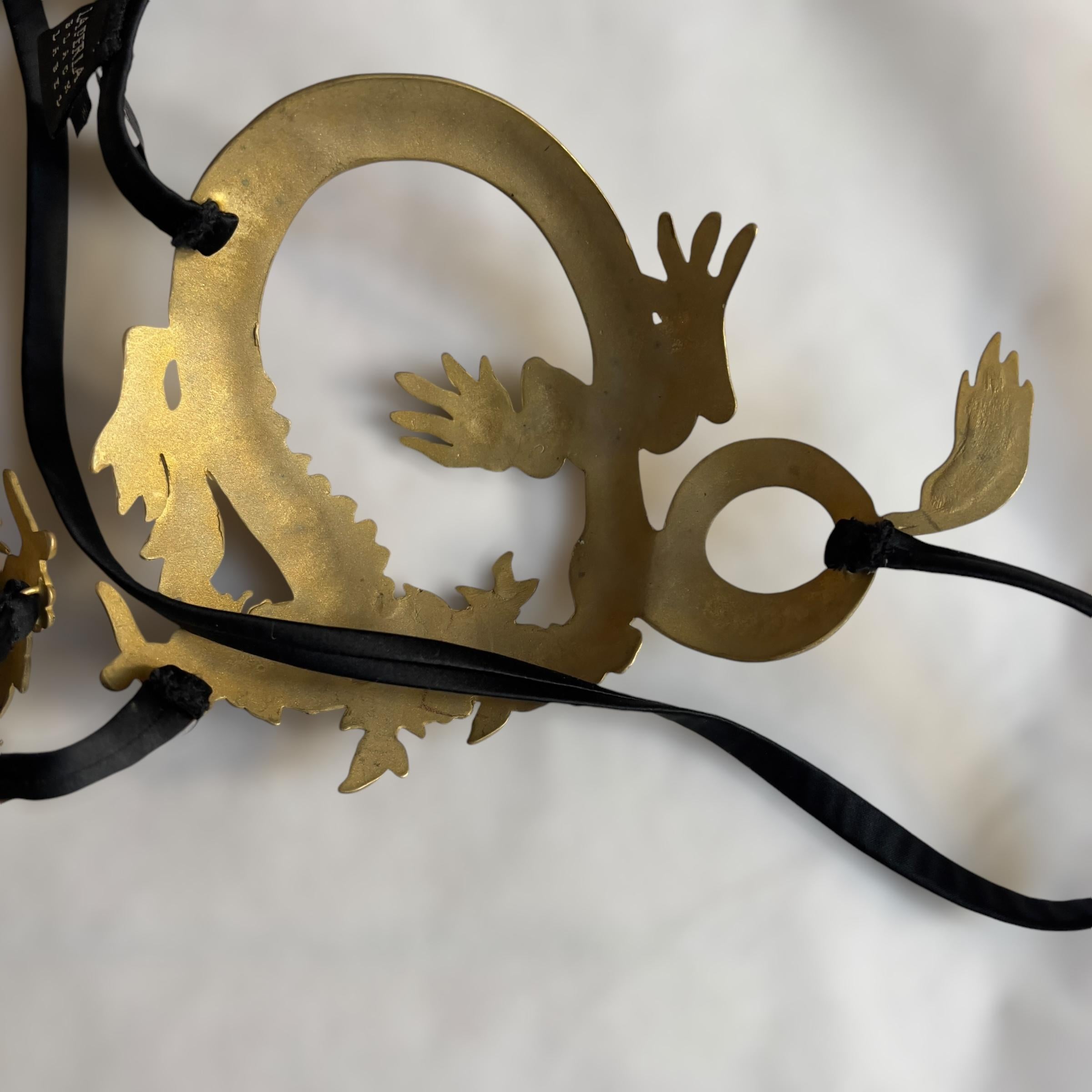 La Perla Circa 2007 Gold Dragon Metal Bra For Sale 6