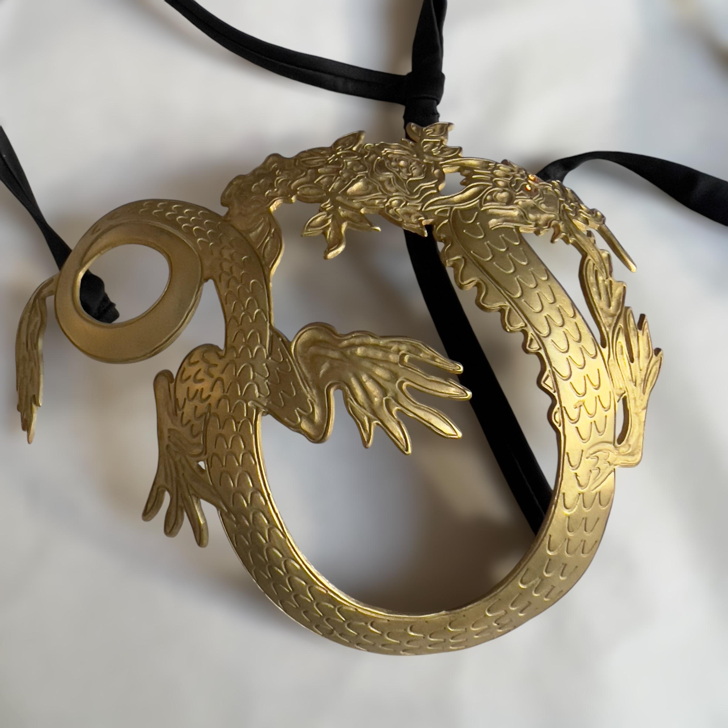 La Perla Circa 2007 Gold Dragon Metal Bra For Sale 8