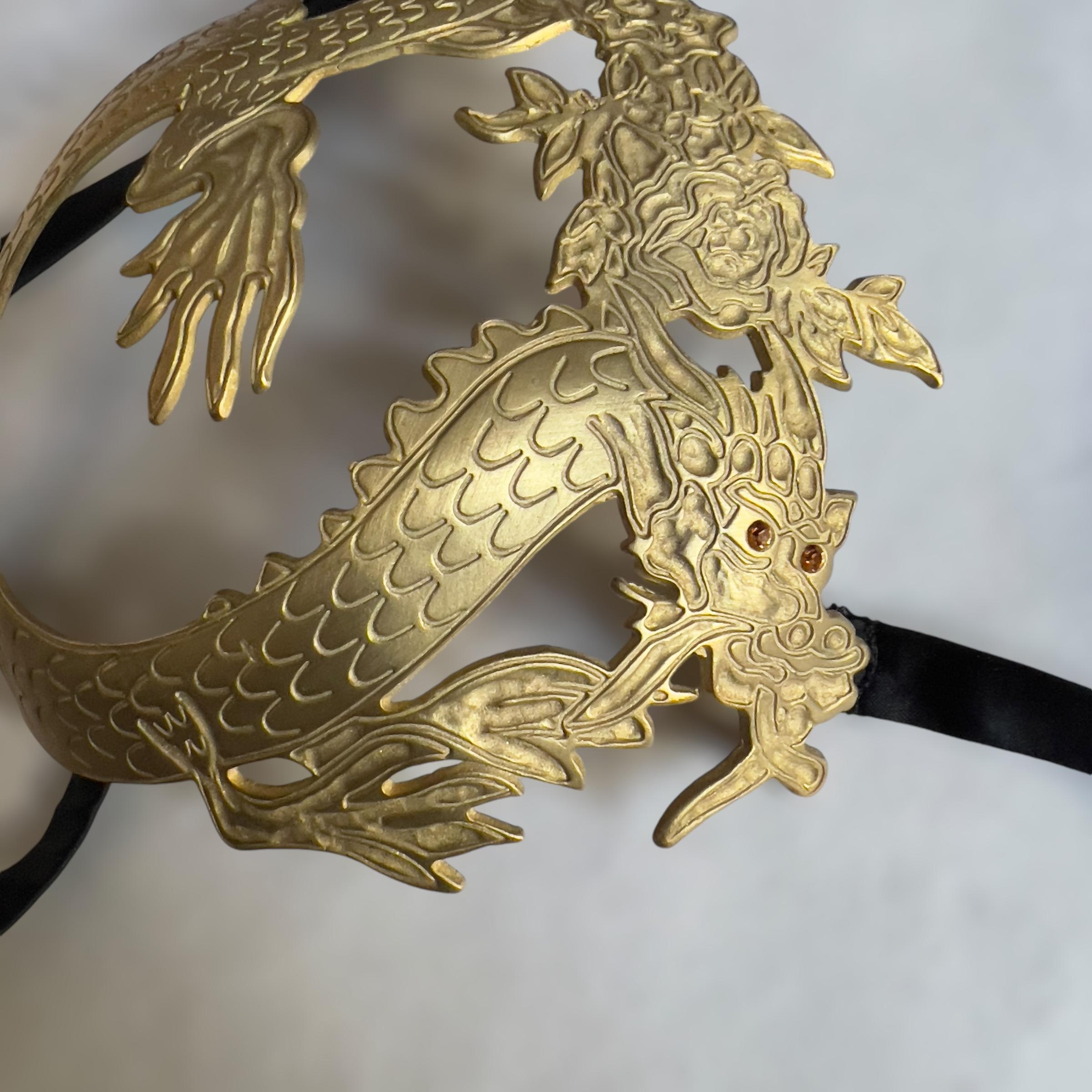 Women's La Perla Circa 2007 Gold Dragon Metal Bra For Sale