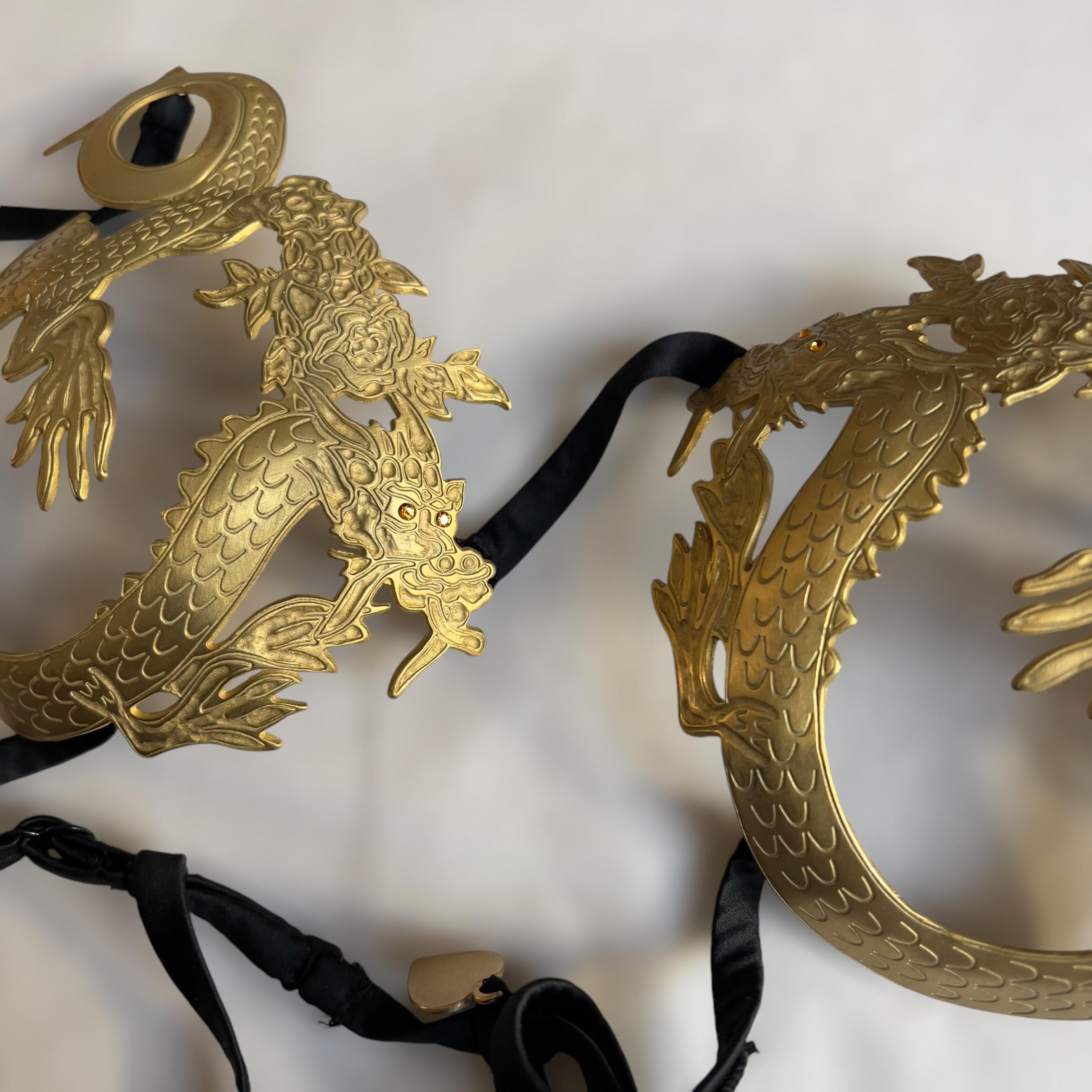 La Perla Circa 2007 Gold Dragon Metal Bra For Sale 4
