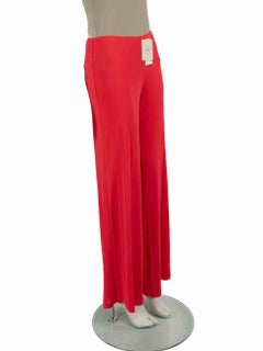 La Perla Coral Red Wide Fit Trousers Size L