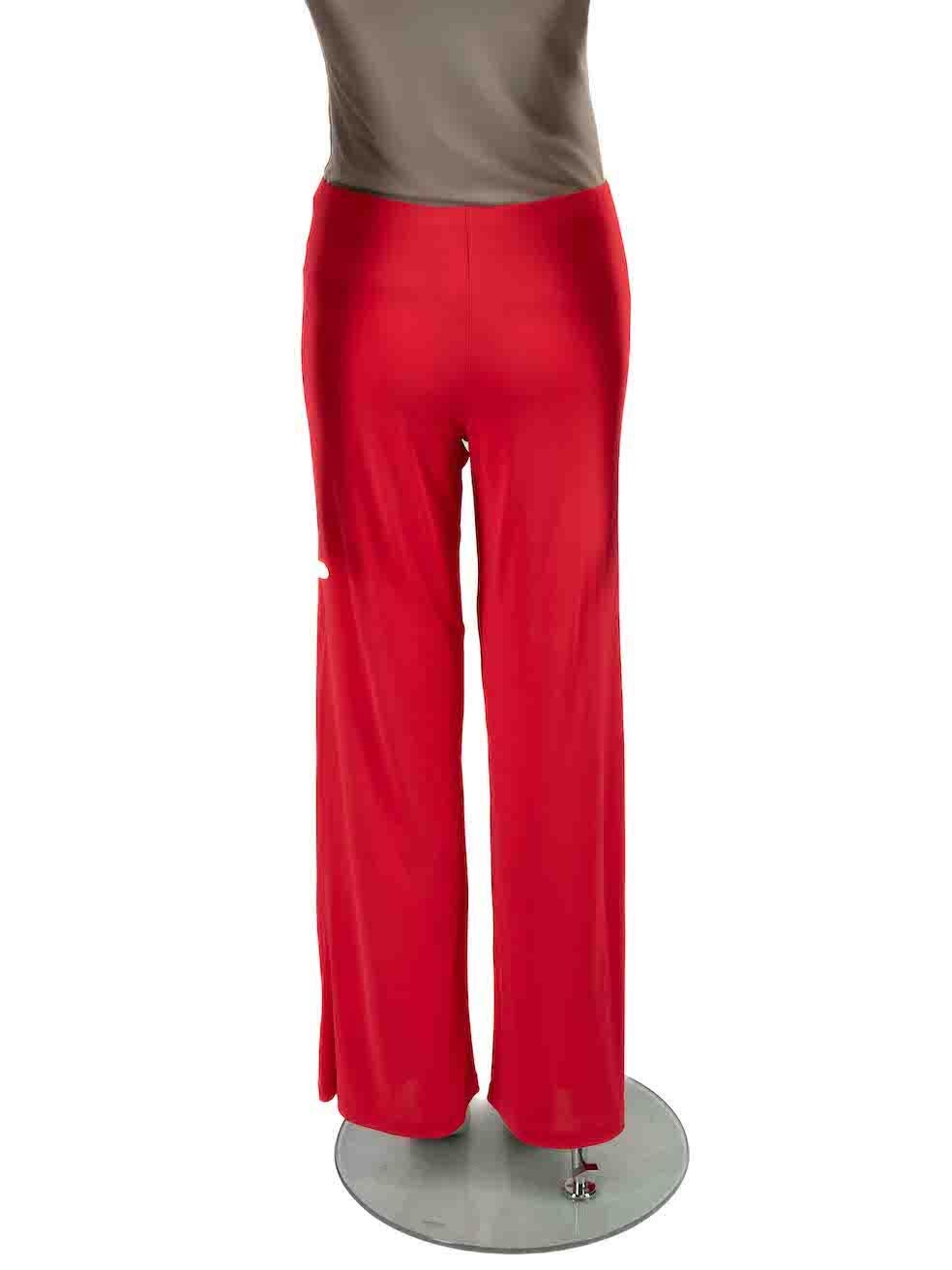 La Perla Coral Red Wide Fit Trousers Size L In New Condition For Sale In London, GB