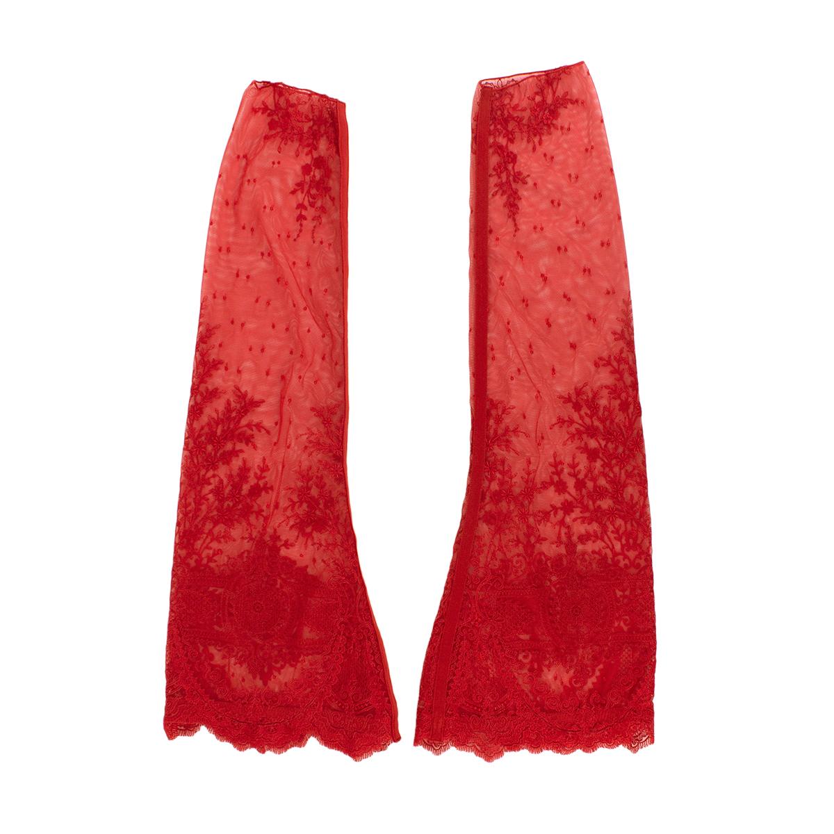 La Perla Desire Roter Body aus Neopren und Spitze, Rock und Stockings aus Neopren - US 4 Damen im Angebot