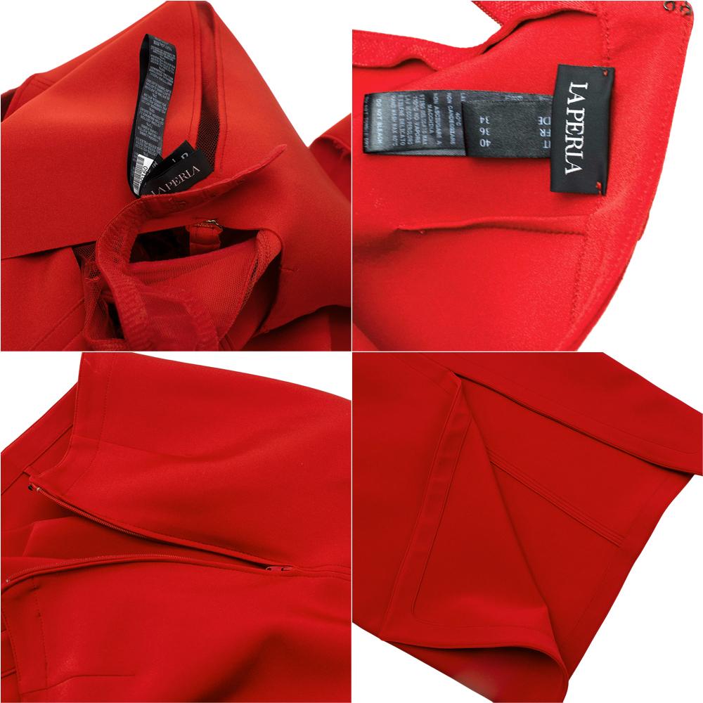 La Perla Desire Roter Body aus Neopren und Spitze, Rock und Stockings aus Neopren - US 4 im Angebot 3