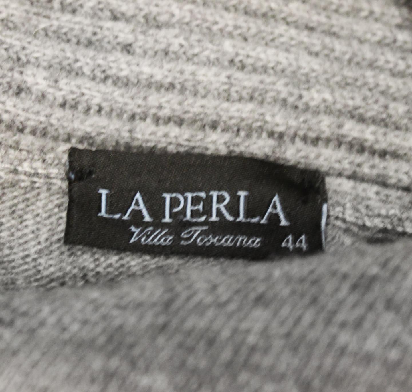 Women's La Perla Grey Long Cardigan Sweater W/ Sash  For Sale