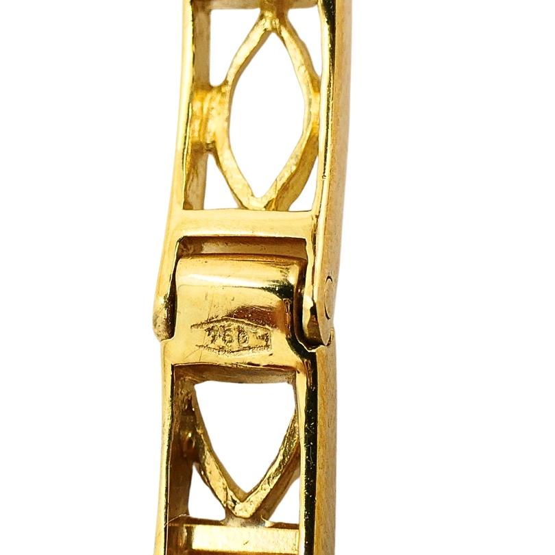 La Perla Hoop Ohrringe 18k Gold Edelstein Cabochons Diamant im Angebot 8