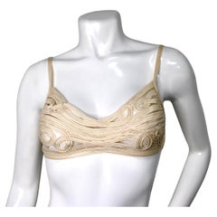 La Perla Intrigo Cream Silk Soutache Mesh Bralette