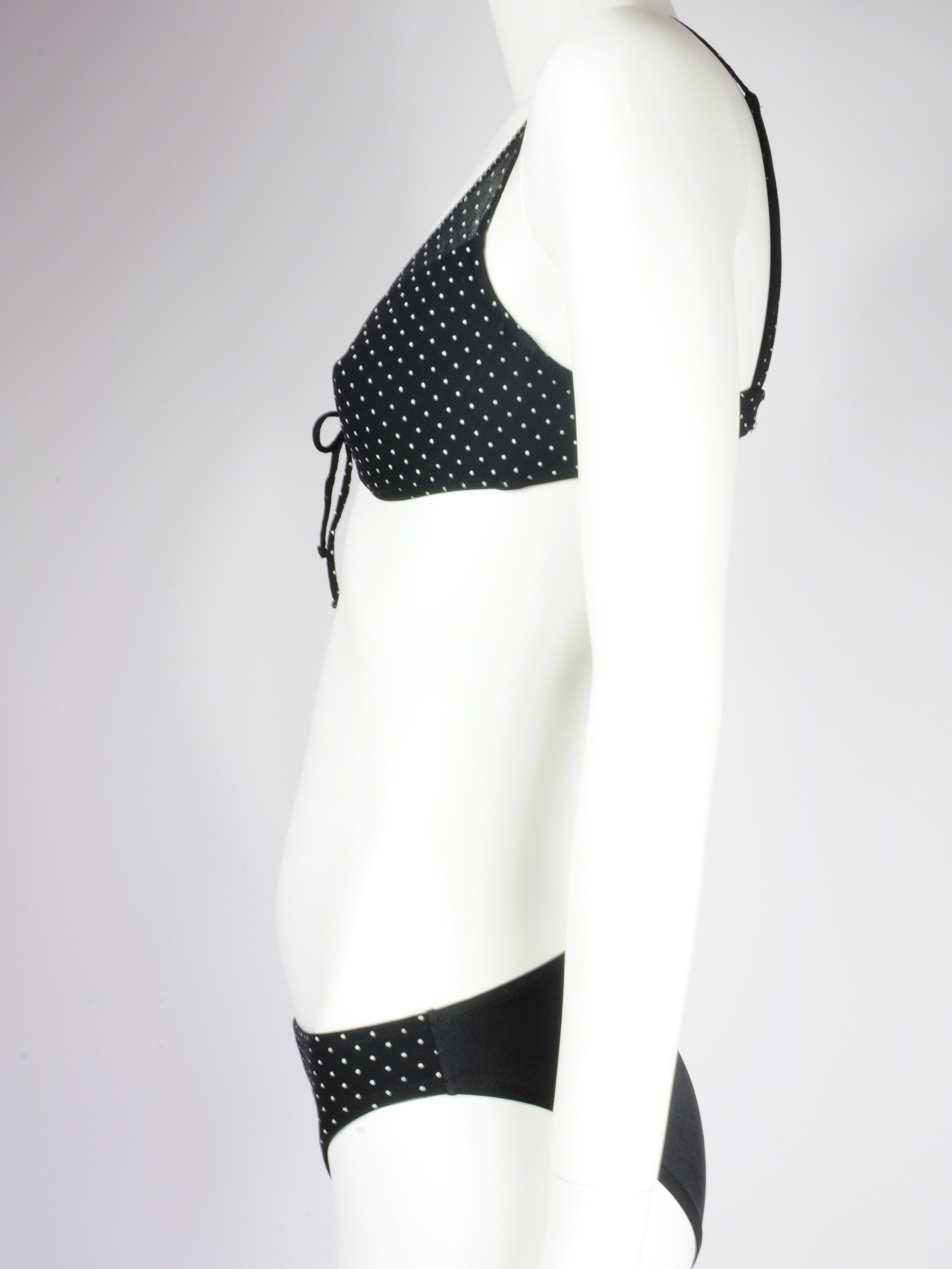 La Perla Malizia Mesh Polkadot Bikini Set 1990s In Good Condition For Sale In AMSTERDAM, NL