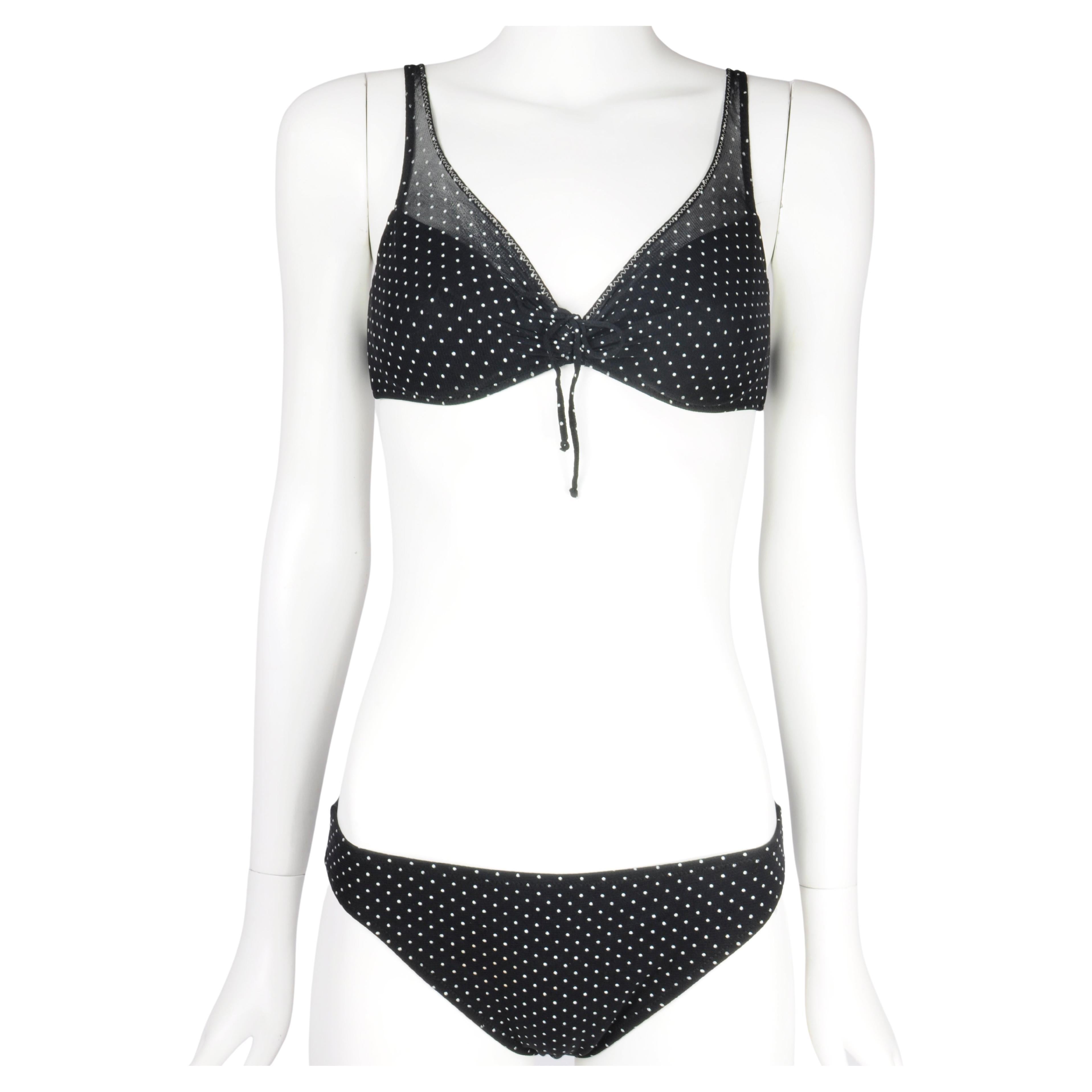 La Perla Malizia - Ensemble Bikini en maille à pois, années 1990 en vente