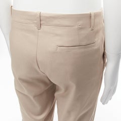 LA PERLA MENS pantaloni beige con pinces posteriori minimal classic tapered M