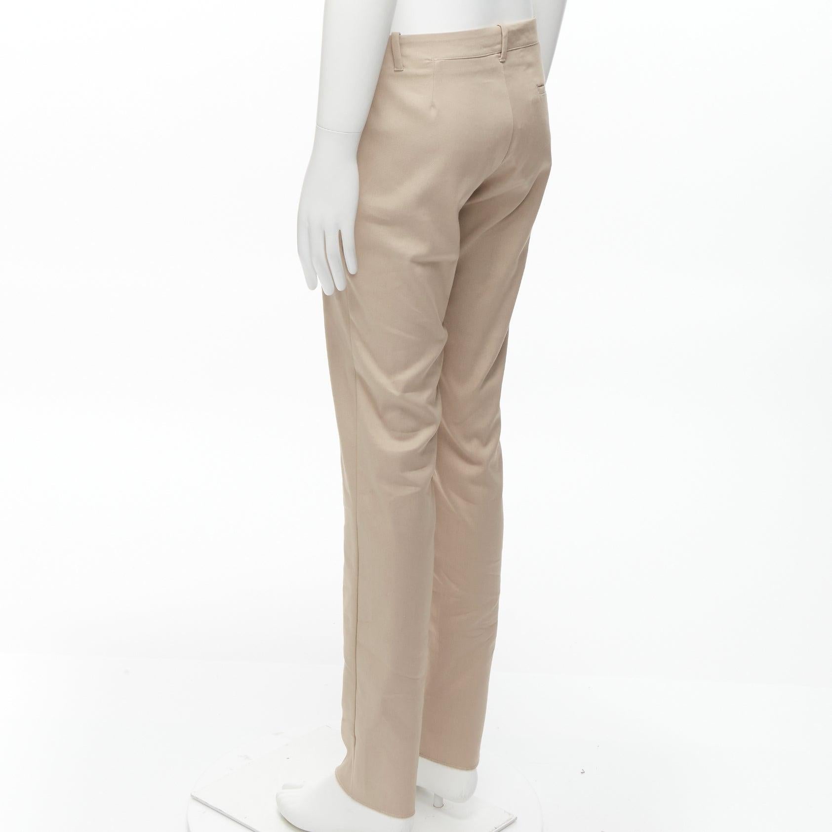 LA PERLA MENS beige back darts minimal classic tapered trouser pants M For Sale 1