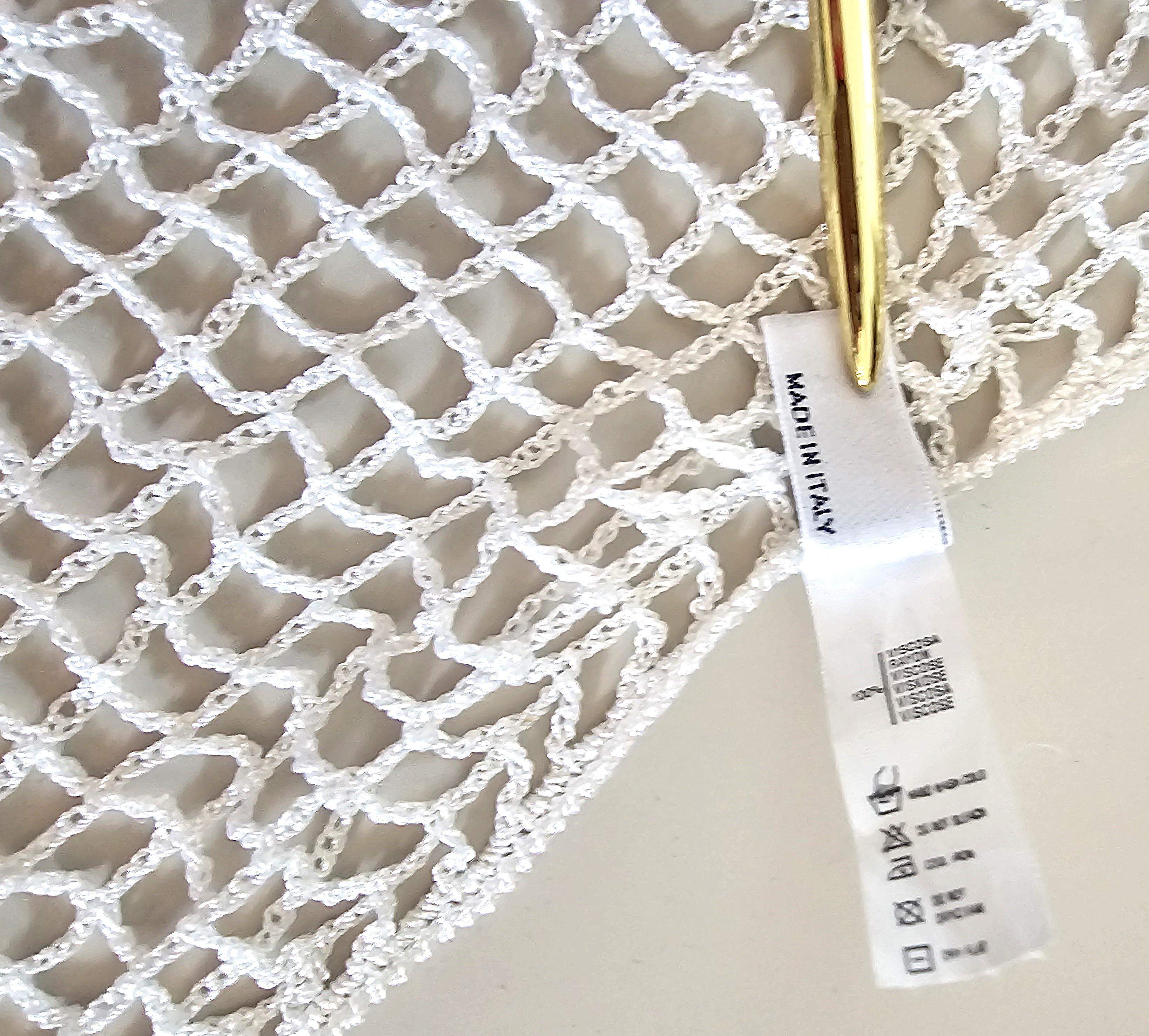 La Perla Oceano Handmade Crochet Beach Cover up 1990s Collectors item en venta 5