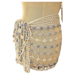 La Perla Oceano Handmade Crochet Beach Cover up 1990s Collectors item