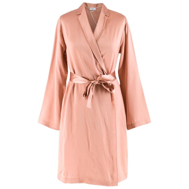 La Perla Pink Silk Satin Short Robe UK 10 For Sale at 1stDibs