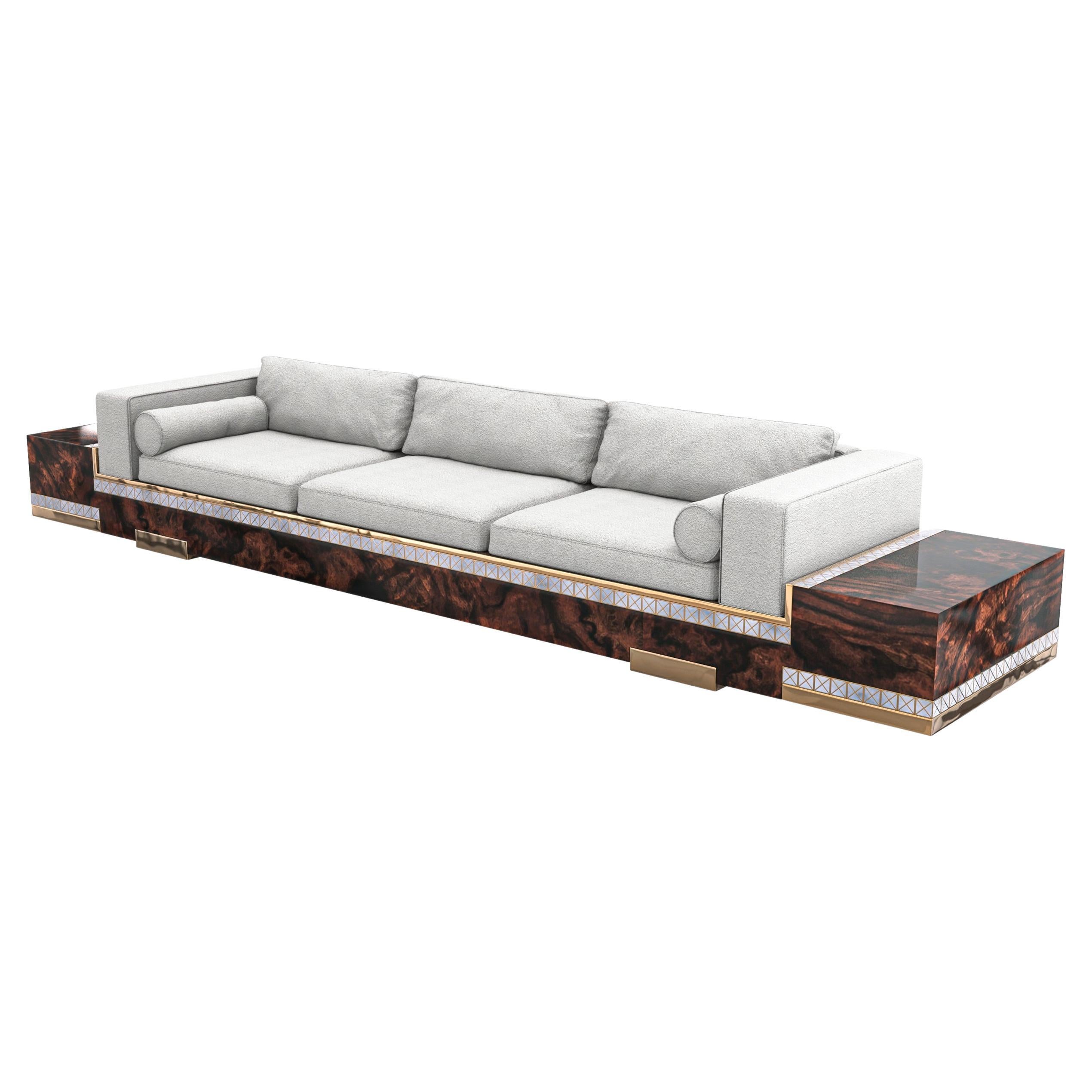 "La Perla Prescelta" Sofa Together With "The Art Of Mother Of Pearl Inlay" For Sale