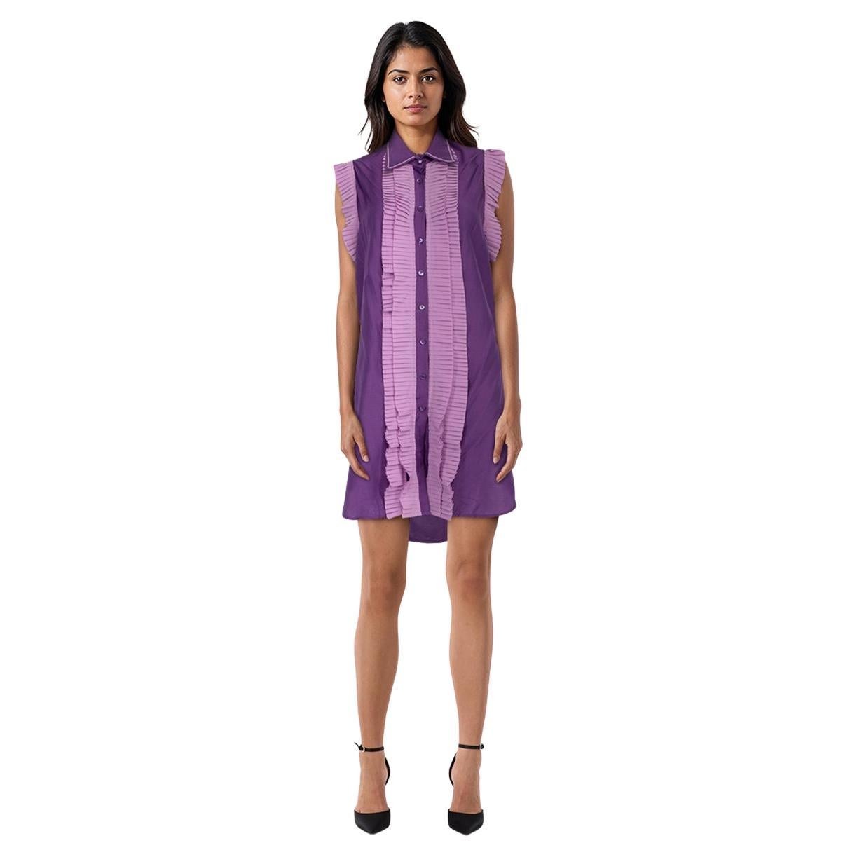 La Perla - Robe chemise à découpes - Violet - Taille XL