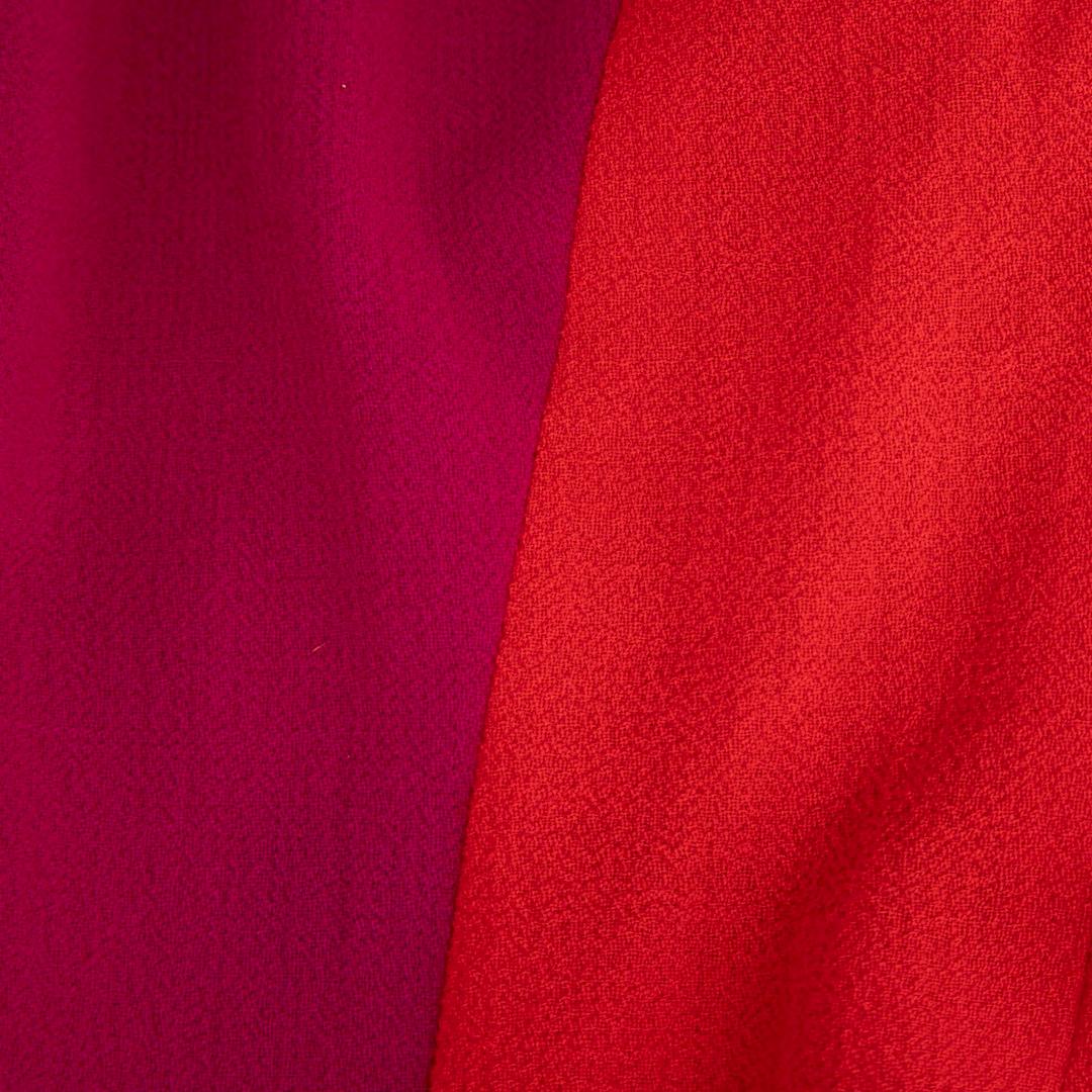 La Perla Red & Purple Wool Panel Cut Out Dress Size M In Good Condition In London, GB