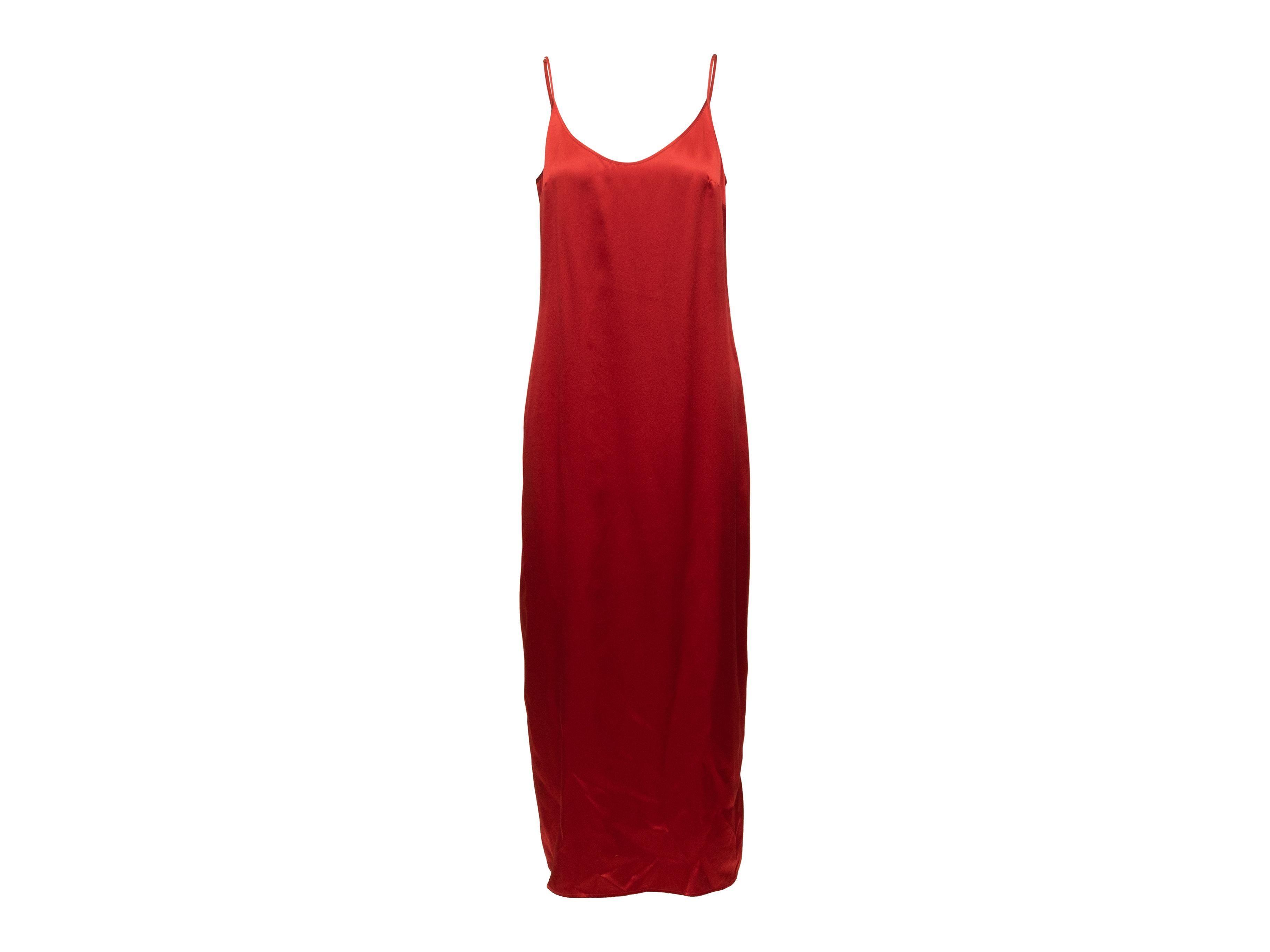La Perla Red Silk Slip Dress In Good Condition In New York, NY