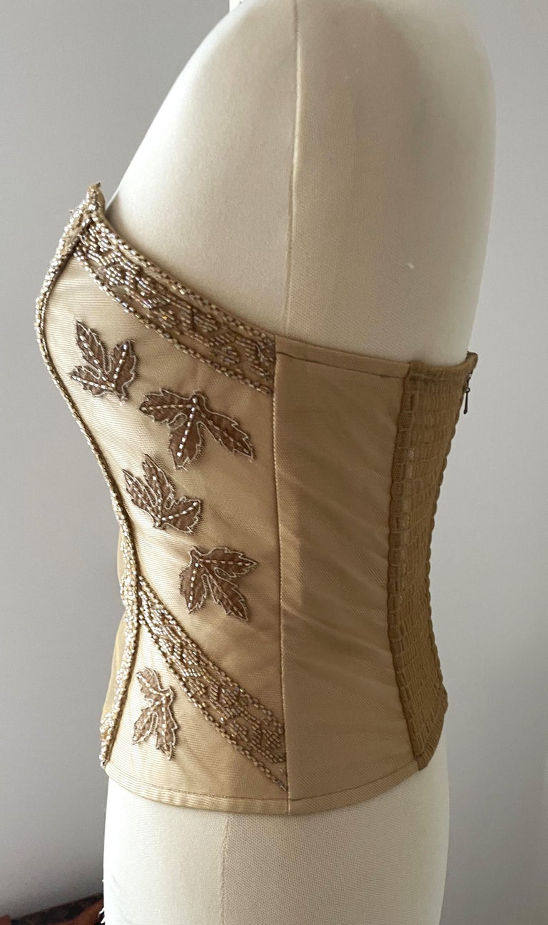 Bustier En Perles Et Strass Pour Femme - Push-Up Armatures - Élégant Et Confortable