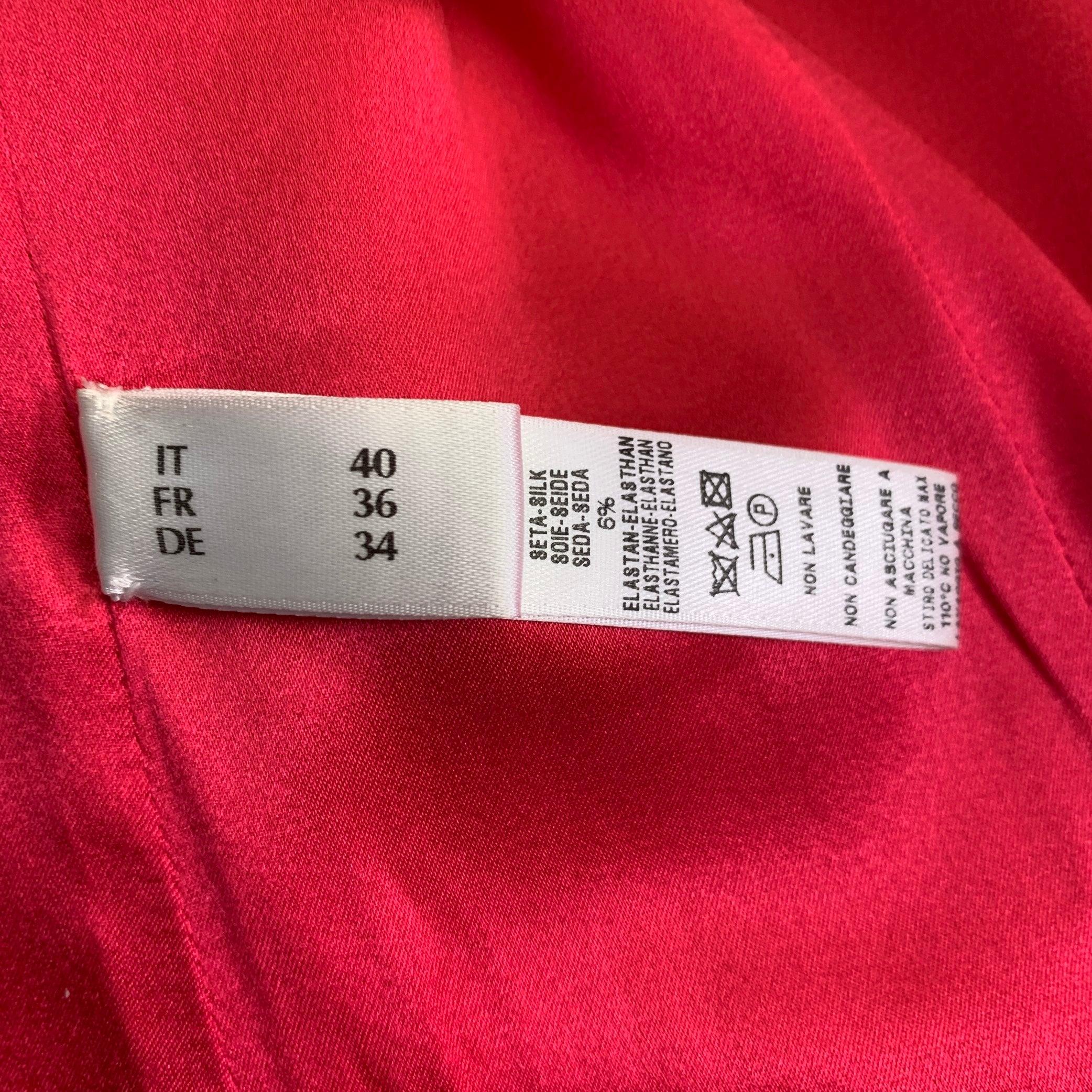 LA PERLA Size 4 Hot Pink Wool Blend Double Breasted Pantsuit For Sale 7