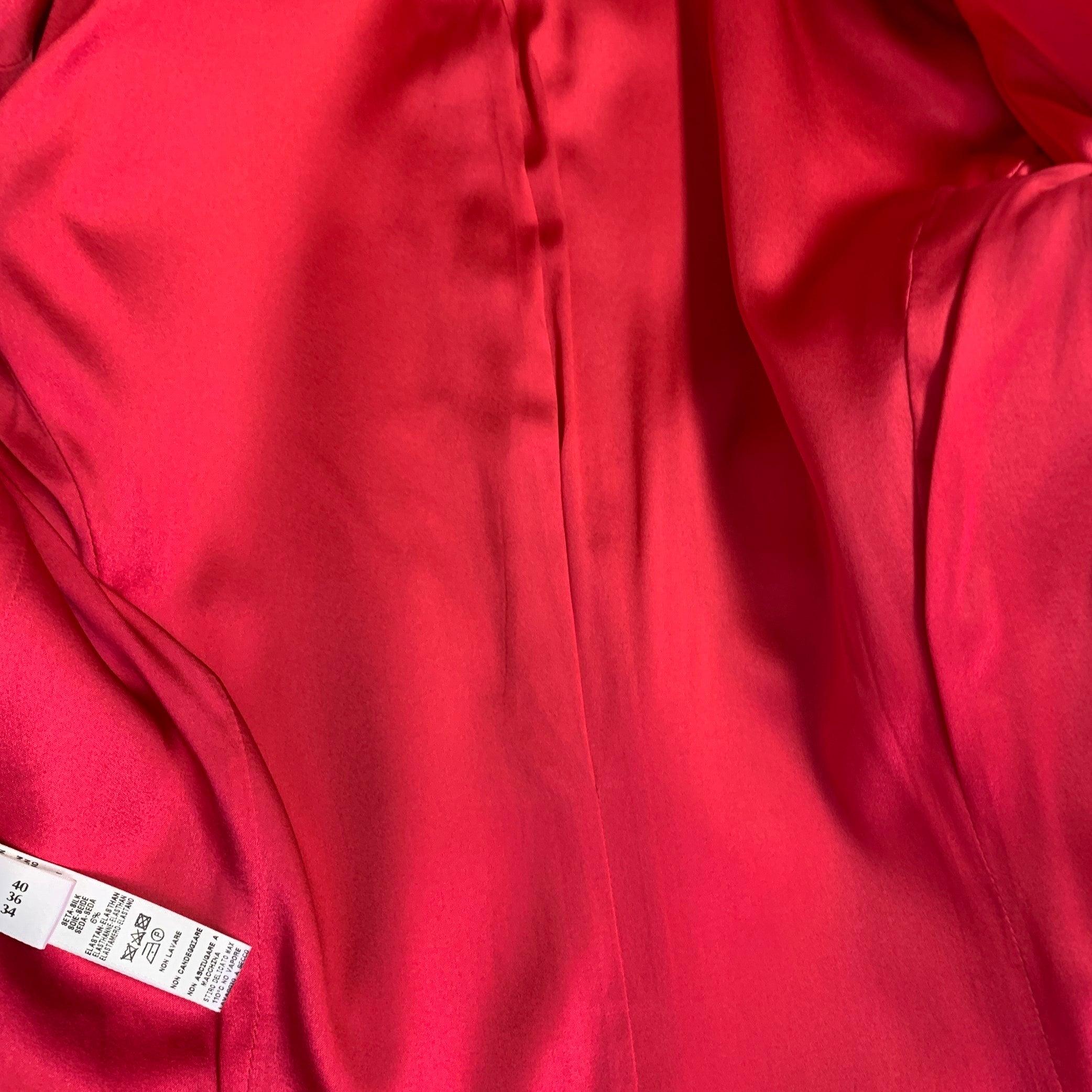 LA PERLA Size 4 Hot Pink Wool Blend Double Breasted Pantsuit For Sale 5