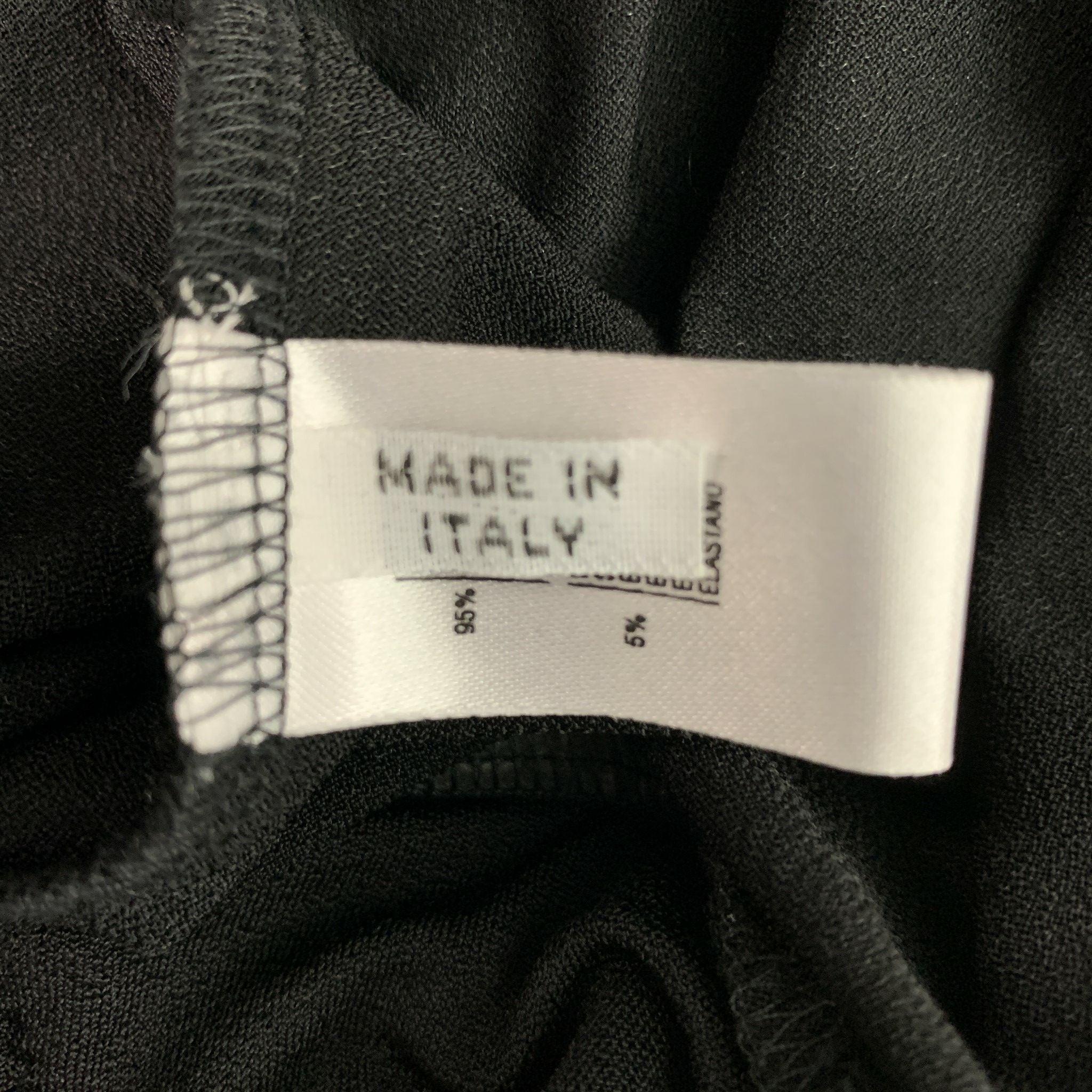 LA PERLA Size 6 Black Jersey Crochet Sleeveless Cocktail Dress For Sale 2