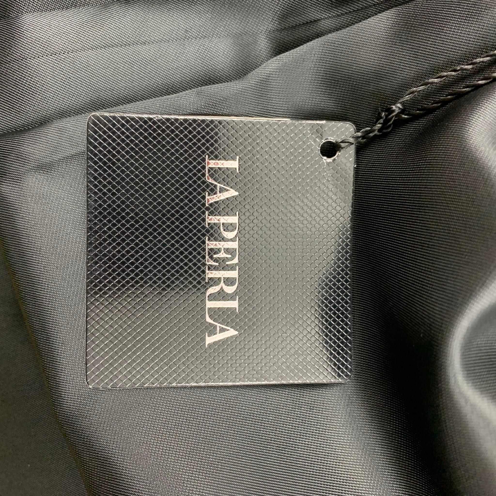LA PERLA Size M Black Beige Silk Shawl Collar Sport Coat 1