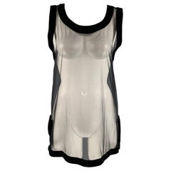 LA PERLA Size M Black See Through Mesh Tank Dress Top