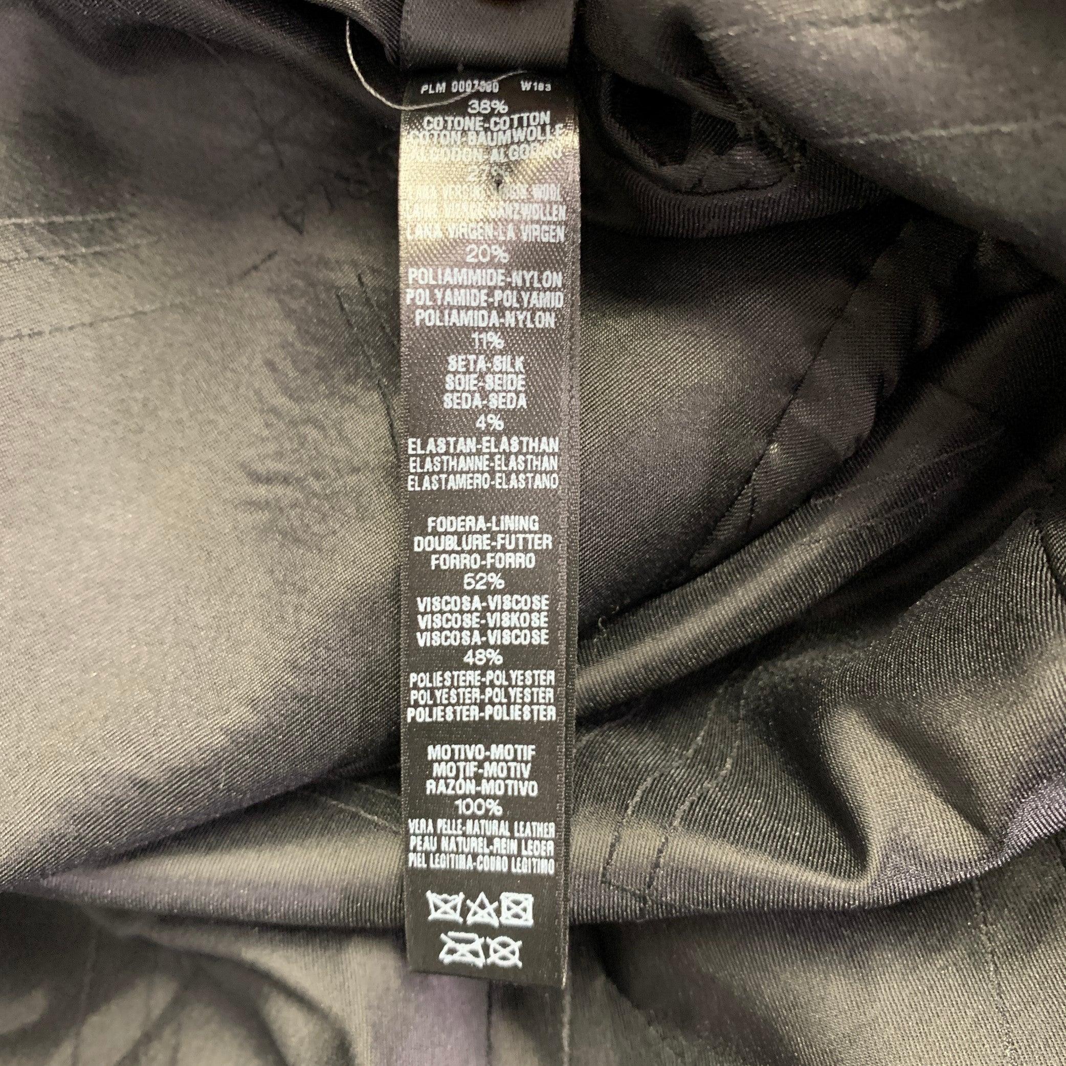 LA PERLA Size M Grey Black White Tweed Cotton Blend Coat 6
