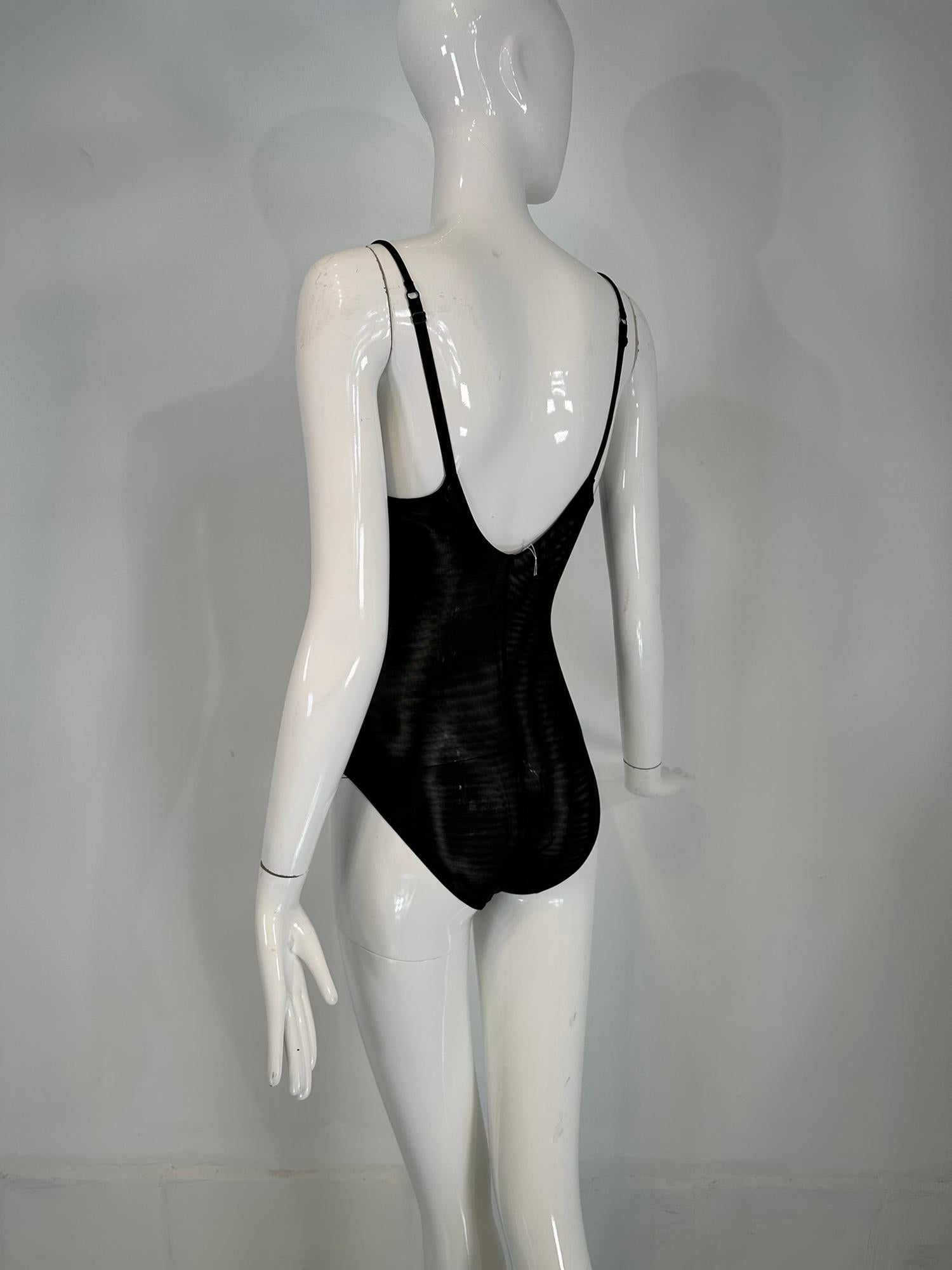 Body noir à armatures et dentelle sur le devant, non porté, La Perla Studio en vente 3