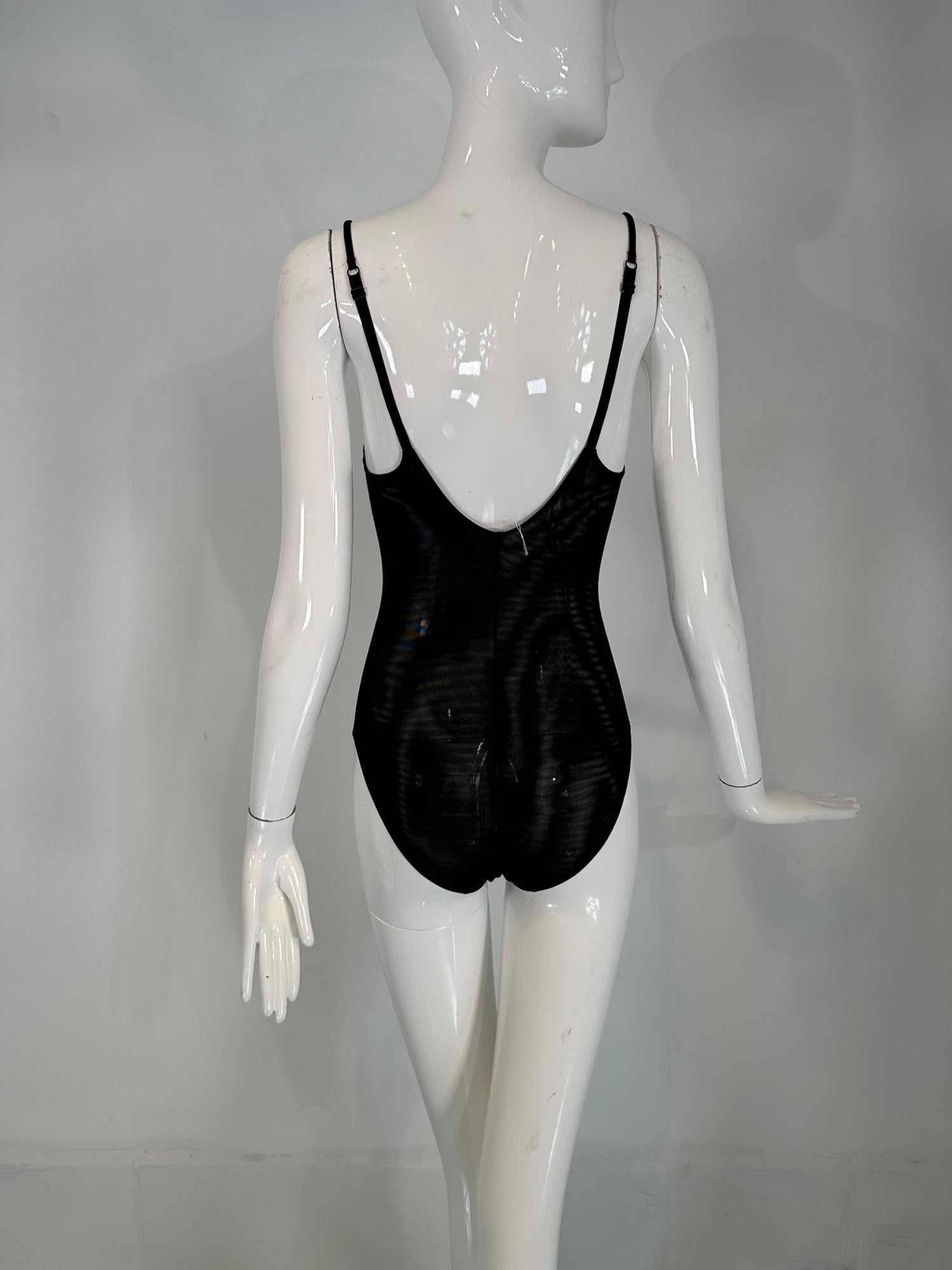 La Perla Studio Black Underwire Lace front Body Suit unworn For Sale 5