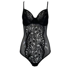 La Perla Studio Nero Body Suit con ferretto e pizzo non indossato