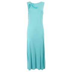La Perla Vintage Blaues besticktes Midikleid Größe L
