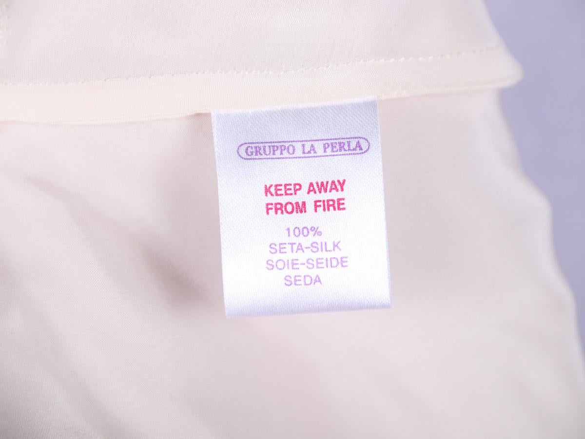 Abito camicia da notte in seta vintage di La Perla in vendita 5