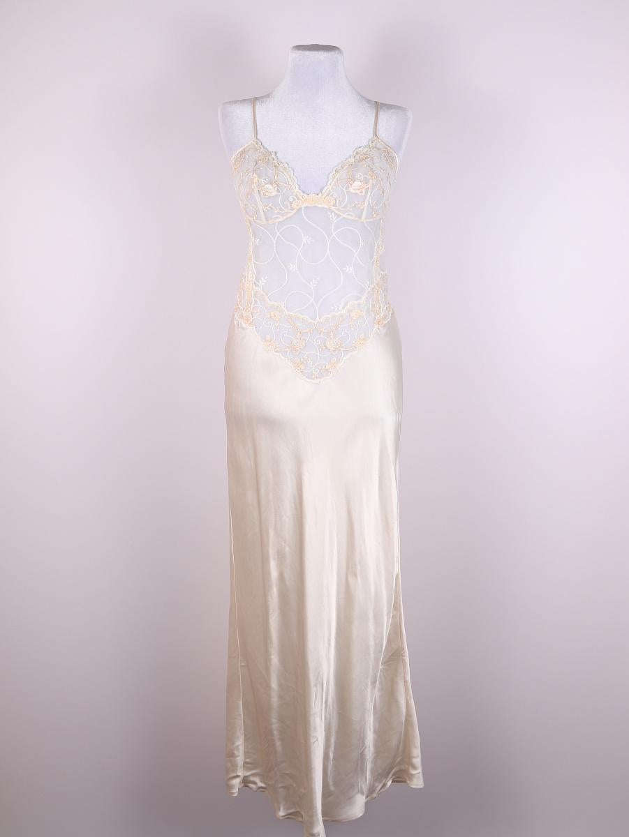 Donna Abito camicia da notte in seta vintage di La Perla in vendita