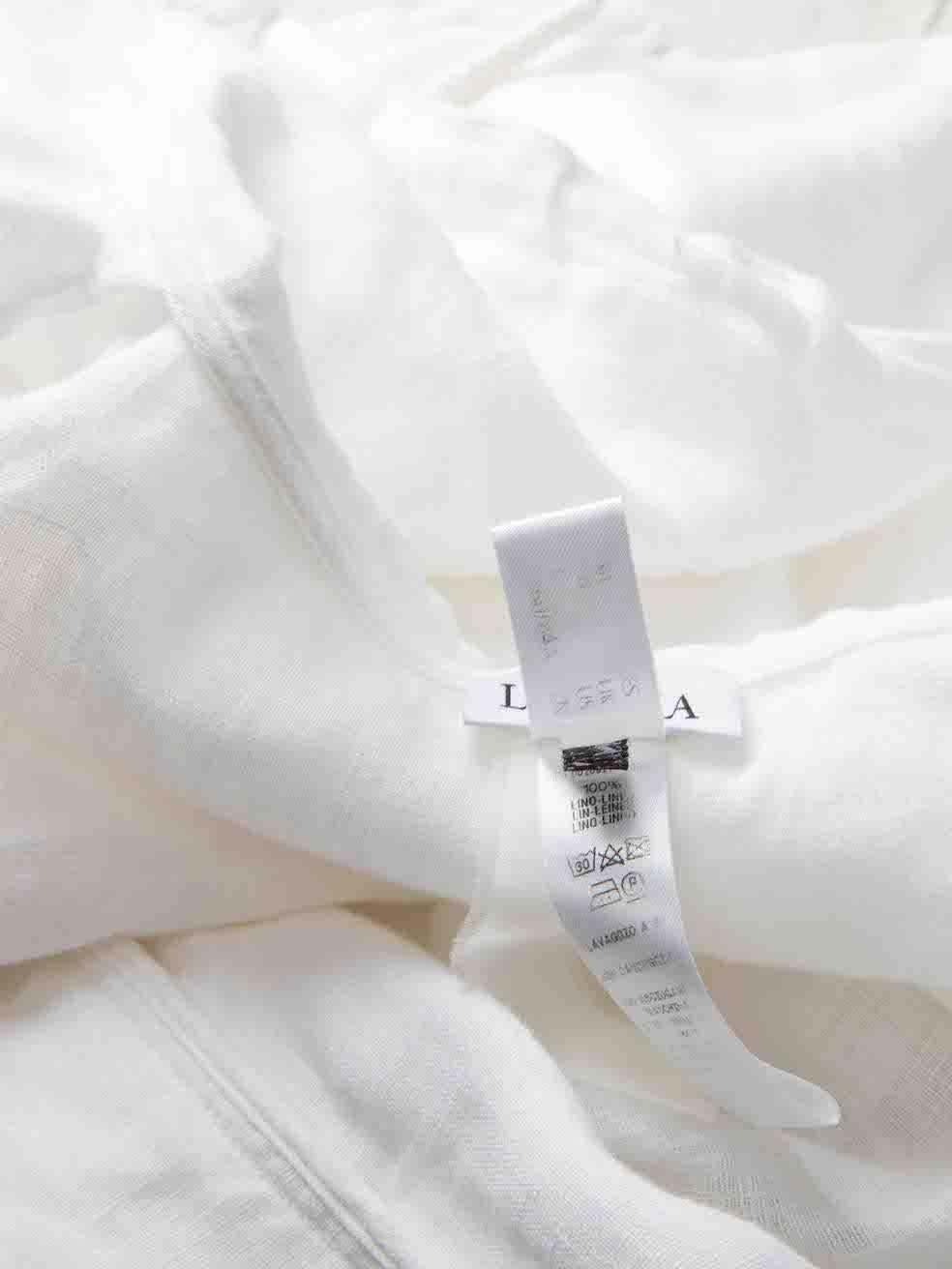 La Perla White Drawstring Hood Zipped Jacket Size M For Sale 1