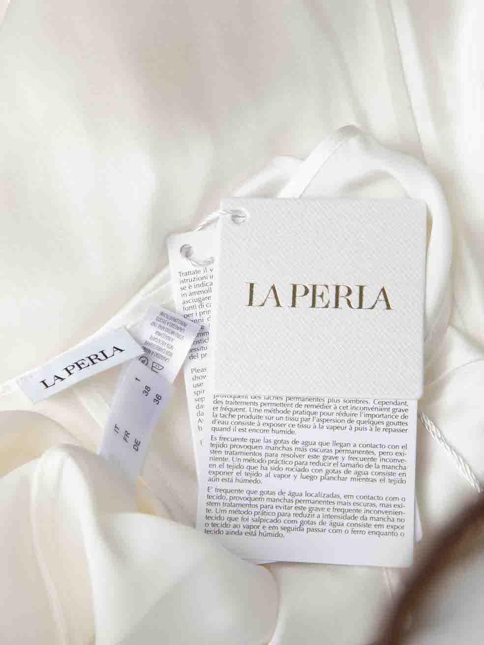 La Perla White Silk Slip Dress Size M In New Condition In London, GB