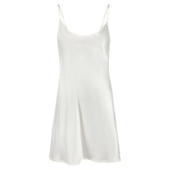 La Perla White Silk Slip Dress Size M