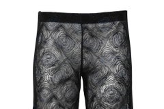 La Perla Women Arianna Pants Size IT 2 US Small Black Blue Semi Sheer Flowy Wide