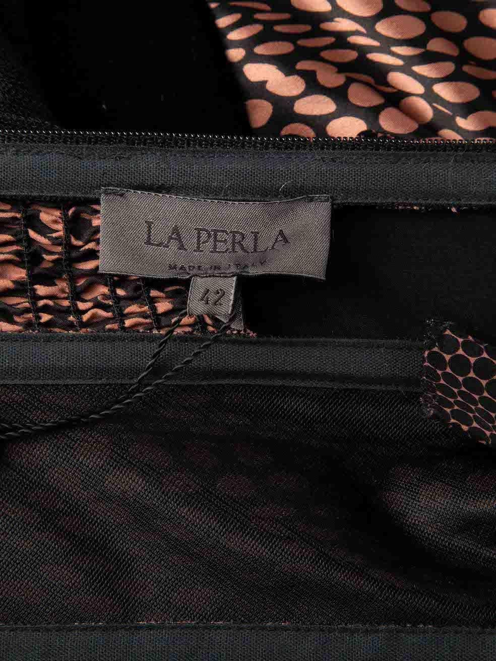 La Perla Women's Dotted Corset Peplum Lace Top For Sale 1