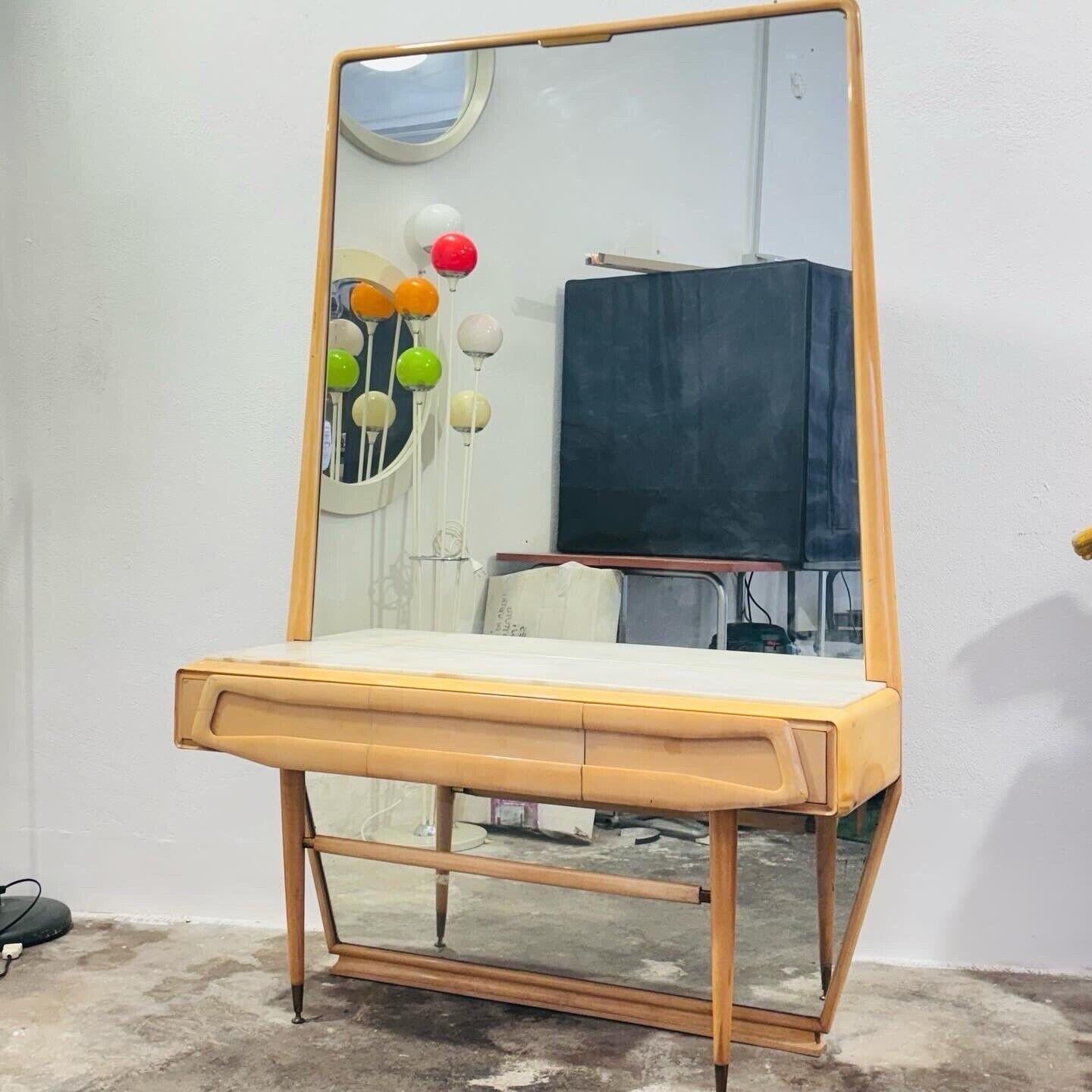 Italian La Permanente Cantù Beauty Desk Toilette Mirror Mid-Century Design 1950’s in vendita