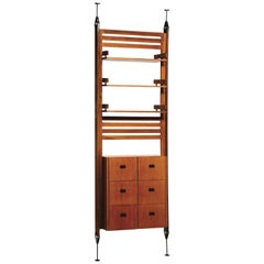 La Permanente Cantu Midcentury Iron and Wood Italian Bookcase, 1950s