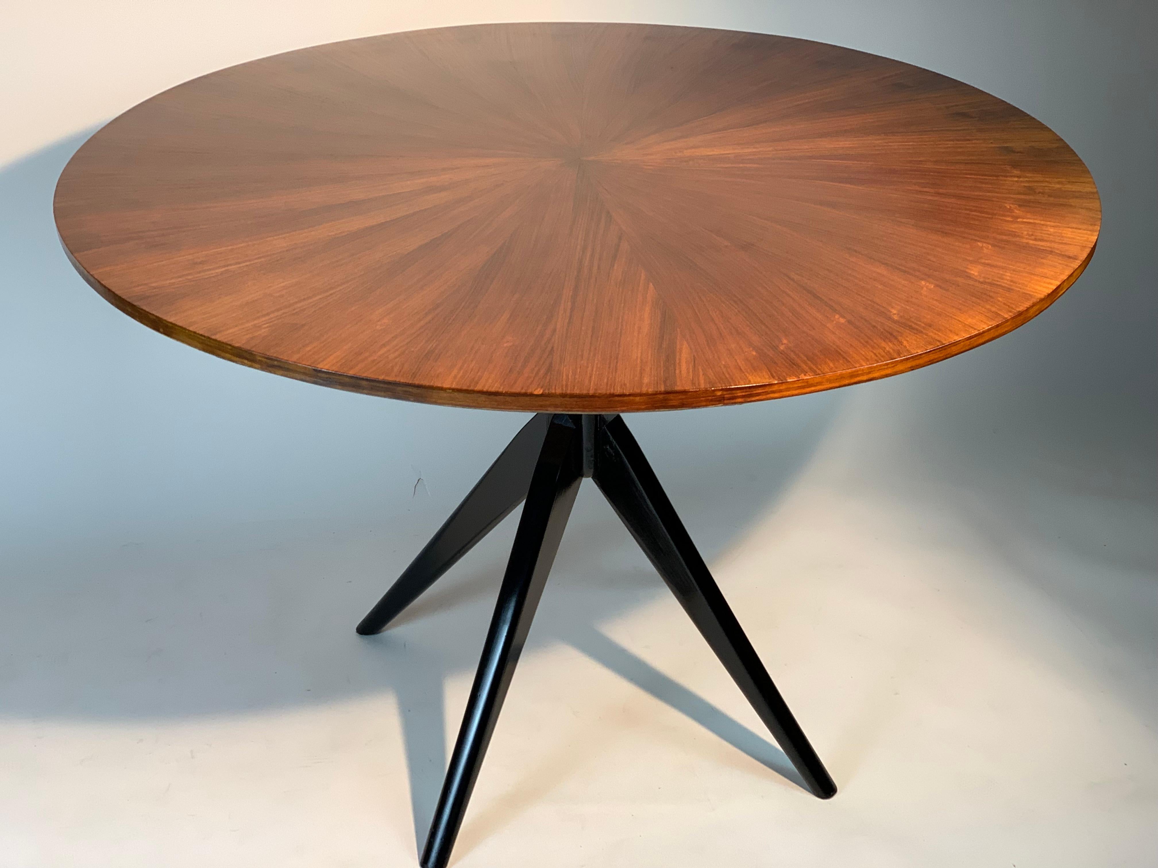 La Permanente Mid Century Italian Round Dining Table or Center Table In Good Condition In Firenze, Toscana