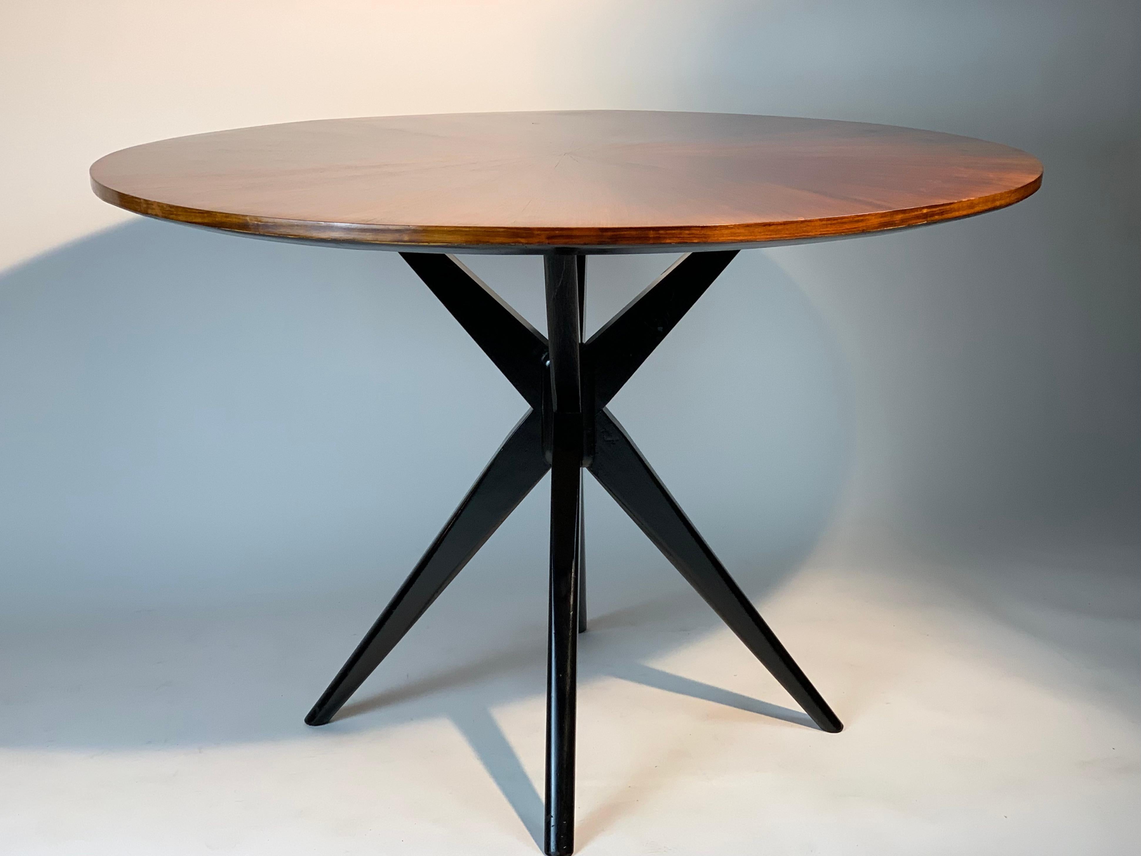 La Permanente Mid Century Italian Round Dining Table or Center Table 1